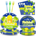 96Pcs Pickleball Party Decorations Supplies Pickleball Player Themed Sports Birthday Party Disposable Plates Napkins Set for Baby Shower Brithday Party Decorations Favors Serve 24