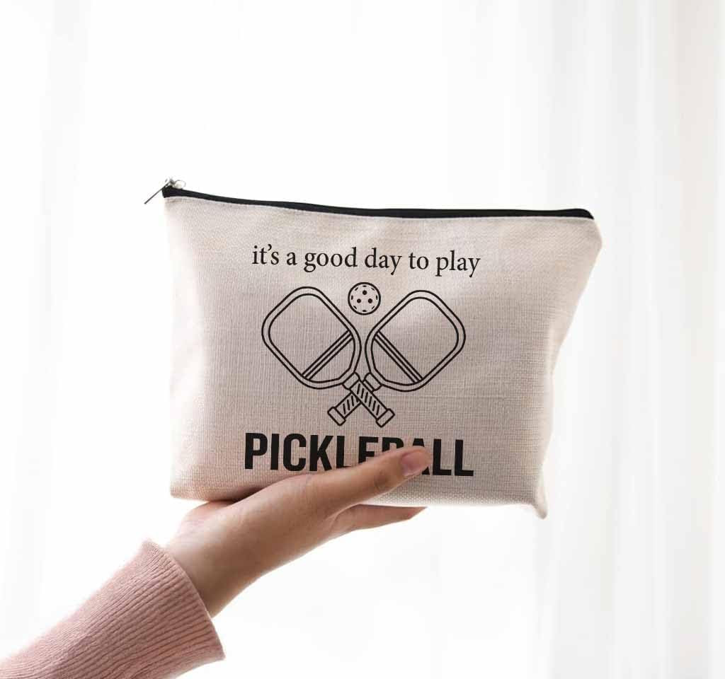 Funny Pickleball Gift Set - Scented Candle & Cosmetic Bag - Pickleball Gifts for Women, Men, Players, Coaches - Gag Gift for Birthday, Mothers Day, Mom, Stocking Stuffers, Pickleball Enthusiasts