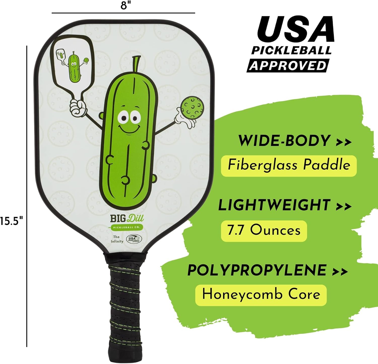 Co. Pickleball Paddle with Cover Choose Fiberglass Pickleball Racket or Graphite Carbon Fiber Pickle Ball Paddle | USA Pickleball Approved Pickleball Paddles