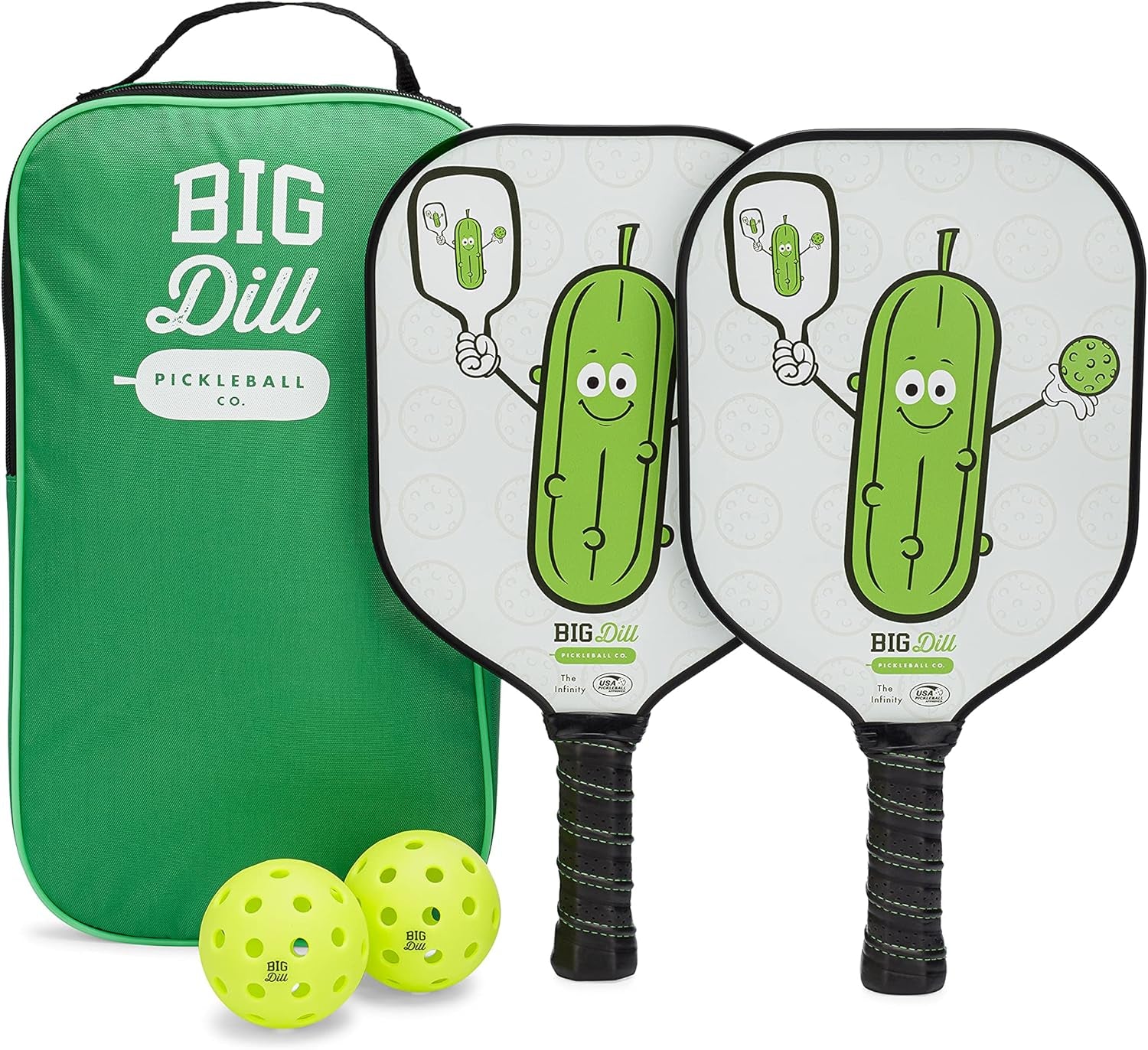 Paddle Set 2-Pack Pickleball Paddles with Outdoor Pickleball Balls, Paddle Covers & Carry Bag | Pickleball Paddles Set of 2 USAPA Approved